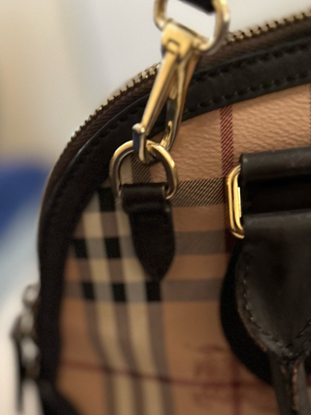 Vintage Burberry Haymarket Check Orchard Dome Satchel - Picture 8 of 15